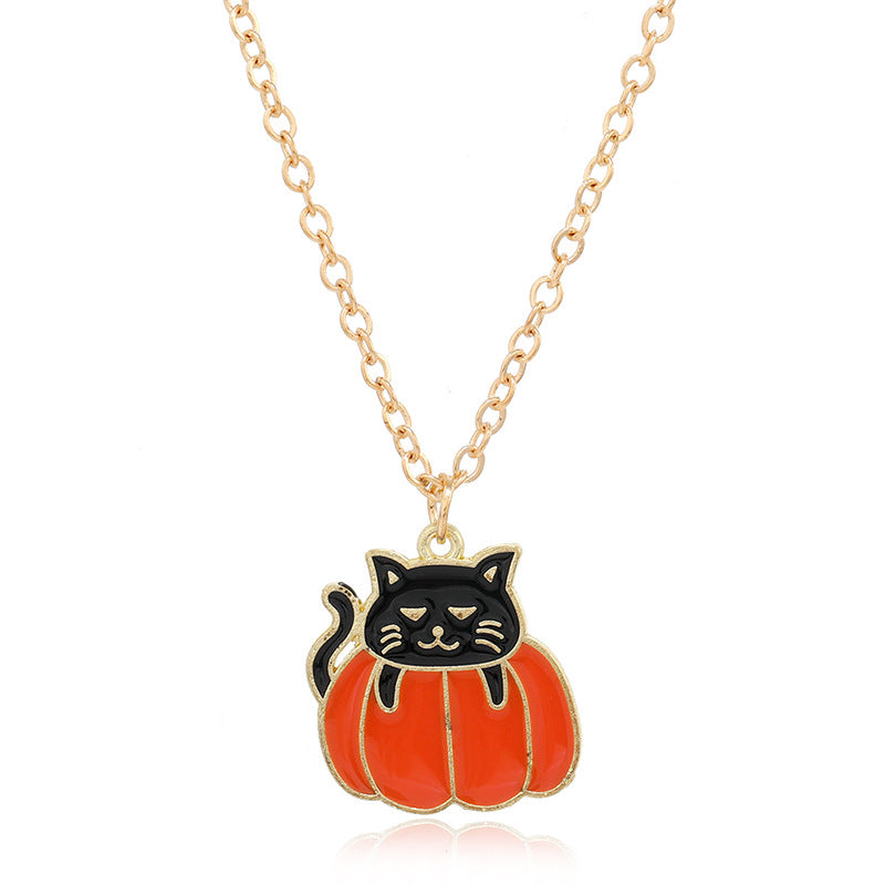 Wholesale Retro Exaggerated Ghost  Ghost Mask  Necklace